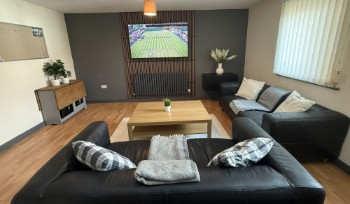 Lounge with Media Wall at 5 Broom Street